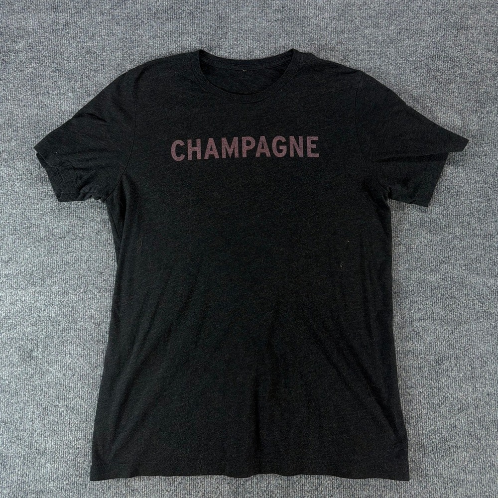 The Meteor Champagne Graphic T-Shirt Mens Charcoal Grey Short Sleeve Tee
